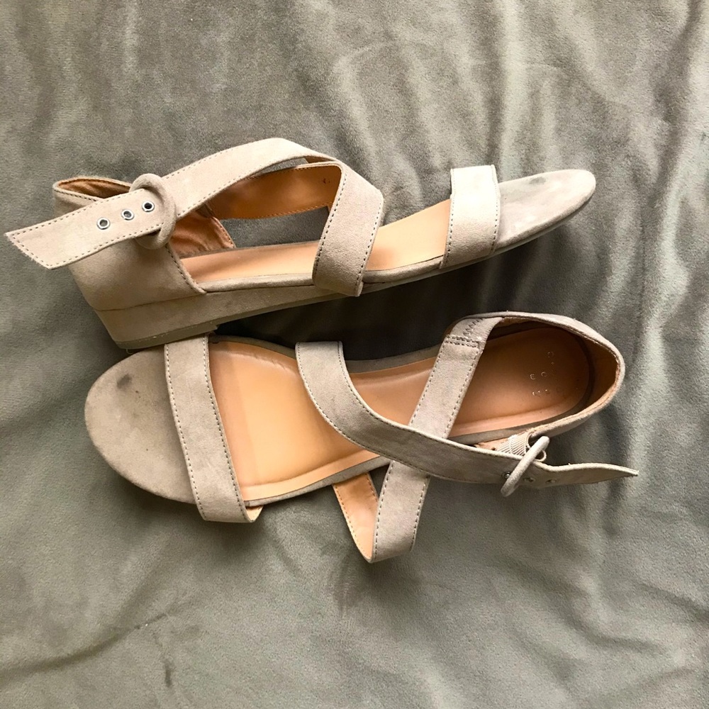 Baby Wedge Suede Heels